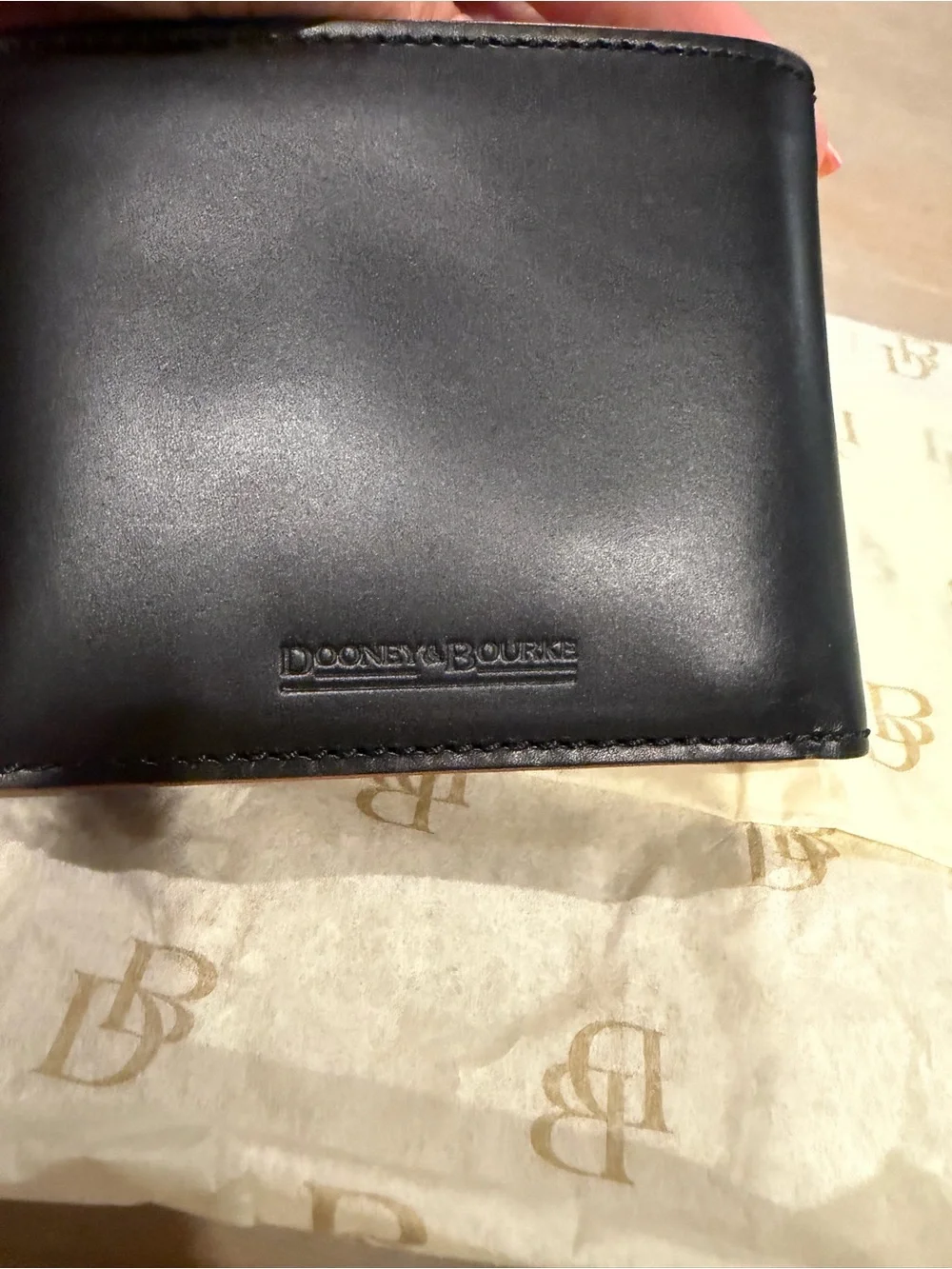 Dooney & Bourke Men’s Black Smooth Leather Bi-Fold Wallet - NEW with Tags